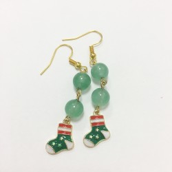 Orecchini avventurina charm...