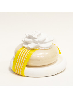 Portasapone tondo in gesso...