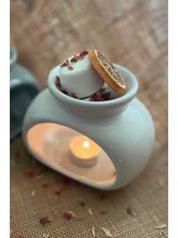 Bruciaessenze ovale - bianco