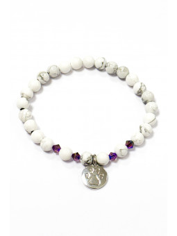 Bracciale Howlite 6mm e...