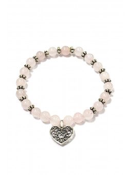 Bracciale Quarzo rosa 6mm...