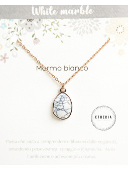 Collana marmo bianco