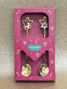 Set 2 cucchiani con decori...