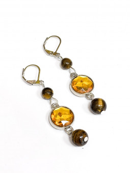 Orecchini occhio di tigre e...