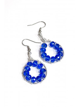 Orecchini cerchio azzurro