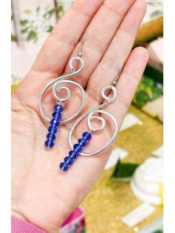 Orecchini blu crystal