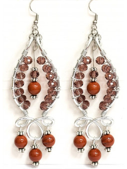 Orecchini lunghi diaspro...