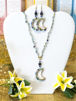 Collana e orecchini Blu Moon