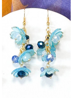 Orecchini Fiore azzurro